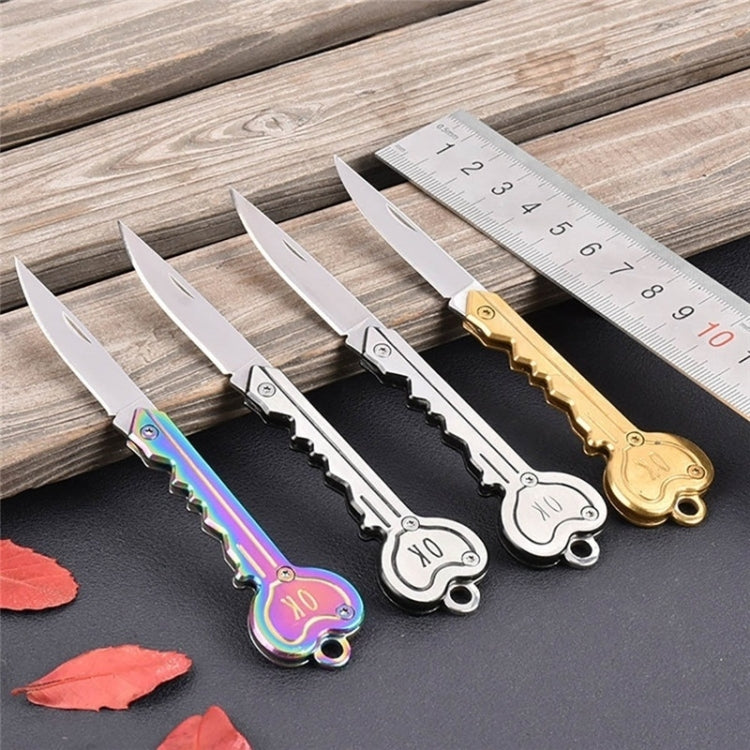Mini llave cuchillo táctico campamento al aire libre llavero plegable autodefensa seguridad Multi herramienta