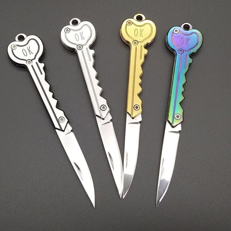 Mini llave cuchillo táctico campamento al aire libre llavero plegable autodefensa seguridad Multi herramienta