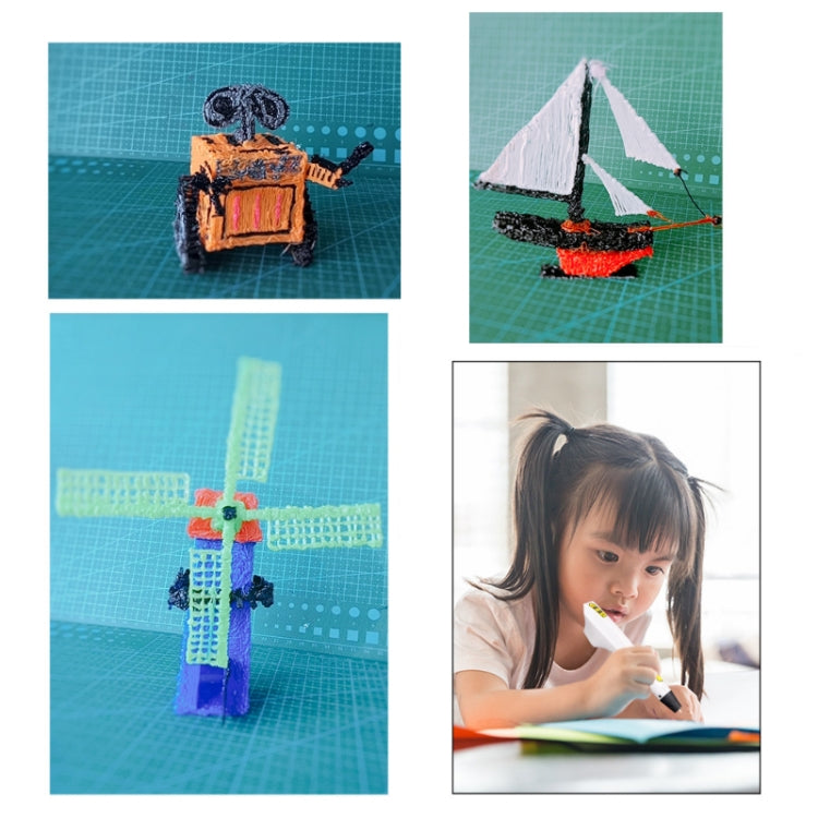 Pluma de impresión 3D Juguete para niños Art Doodle Pen, USB, USB+EU Plug, USB+AU Plug, USB+US Plug, USB+UK Plug