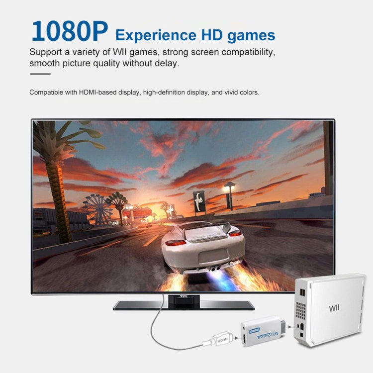 Nintendo Wii Plug and Play sin complicaciones para Wii a HDMI 1080p Adaptador convertidor Wii2hdmi Caja de audio de 3,5 mm Wii-link, To HDMI 1080p Converter Adapter