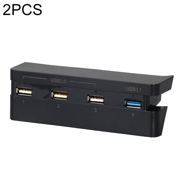 2 PCS PS4 Slim Extend Accesorios de adaptador USB para Play Station 4 Slim Console USB HUB 3.0 de alta velocidad, for PS4 Slim