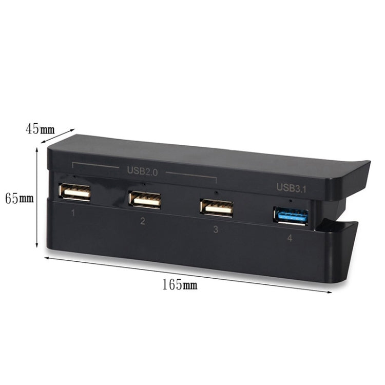 2 PCS PS4 Slim Extend Accesorios de adaptador USB para Play Station 4 Slim Console USB HUB 3.0 de alta velocidad, for PS4 Slim