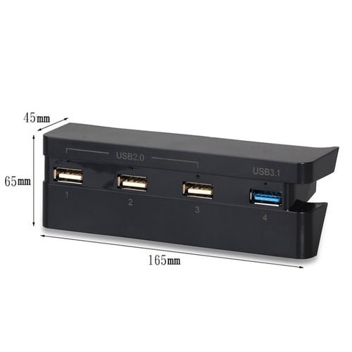 2 PCS PS4 Slim Extend Accesorios de adaptador USB para Play Station 4 Slim Console USB HUB 3.0 de alta velocidad, for PS4 Slim