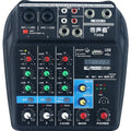 TU04 BT Consola mezcladora de sonido Grabar 48V Phantom Power Monitor AUX Paths Plus Efectos Mezclador de audio de 4 canales con USB