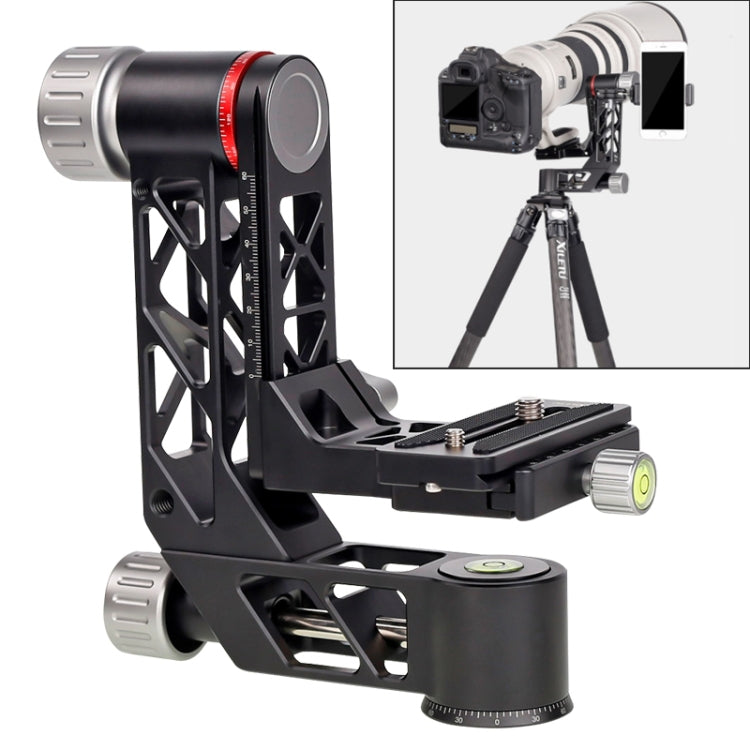 Xiletu Xgh3 Cabeza de trípode de cardán hueco voladizo horizontal con rotación de 360 grados, Xgh3