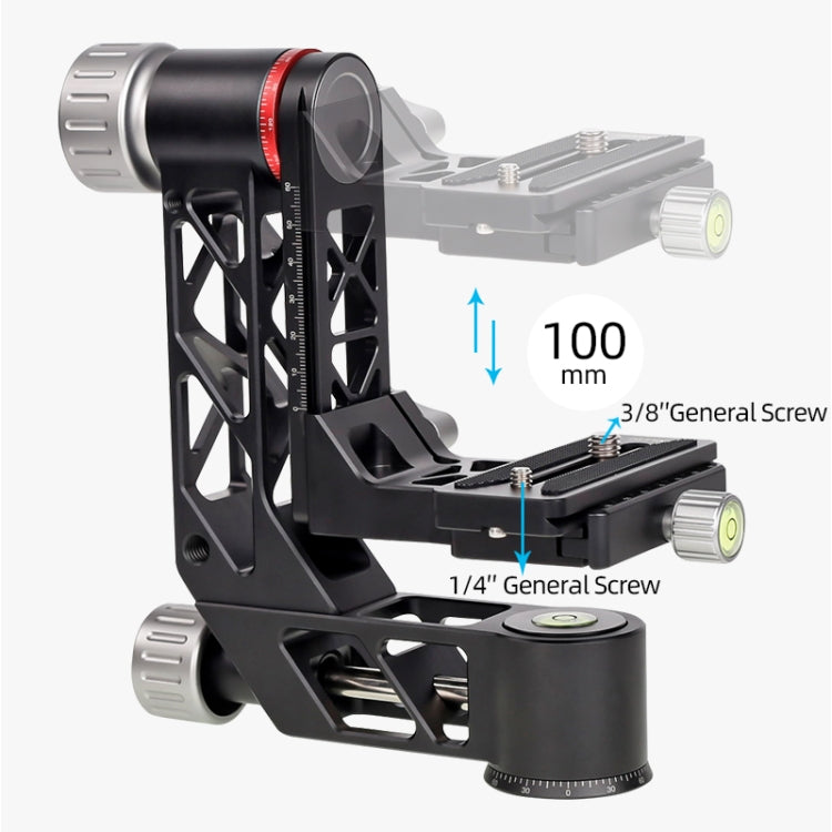 Xiletu Xgh3 Cabeza de trípode de cardán hueco voladizo horizontal con rotación de 360 grados, Xgh3
