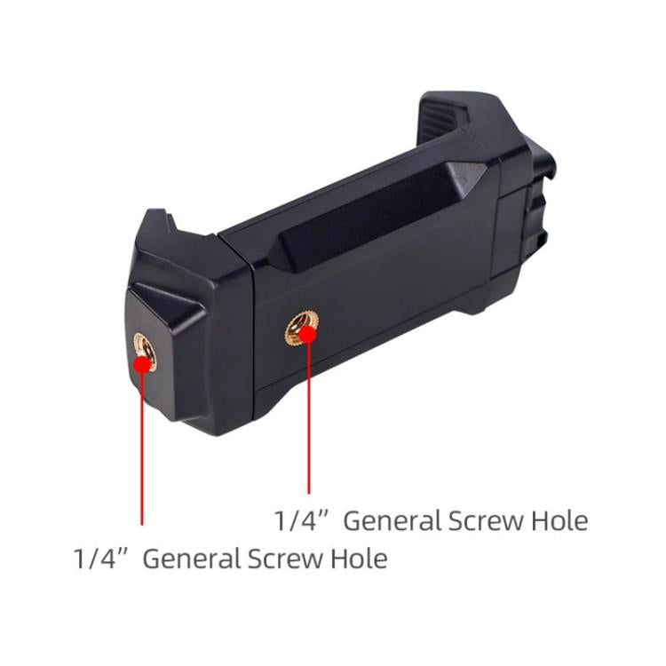 Xiletu Xj-13 Transmisión en vivoAbrazadera para teléfono con montaje en trípode con orificios para tornillos de 1/4 de pulgada y base de zapata fría, Phone Clamp
