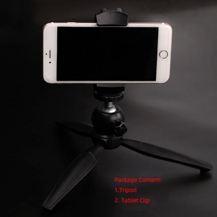 Xiletu Xj-13 Transmisión en vivoAbrazadera para teléfono con montaje en trípode con orificios para tornillos de 1/4 de pulgada y base de zapata fría, Phone Clamp