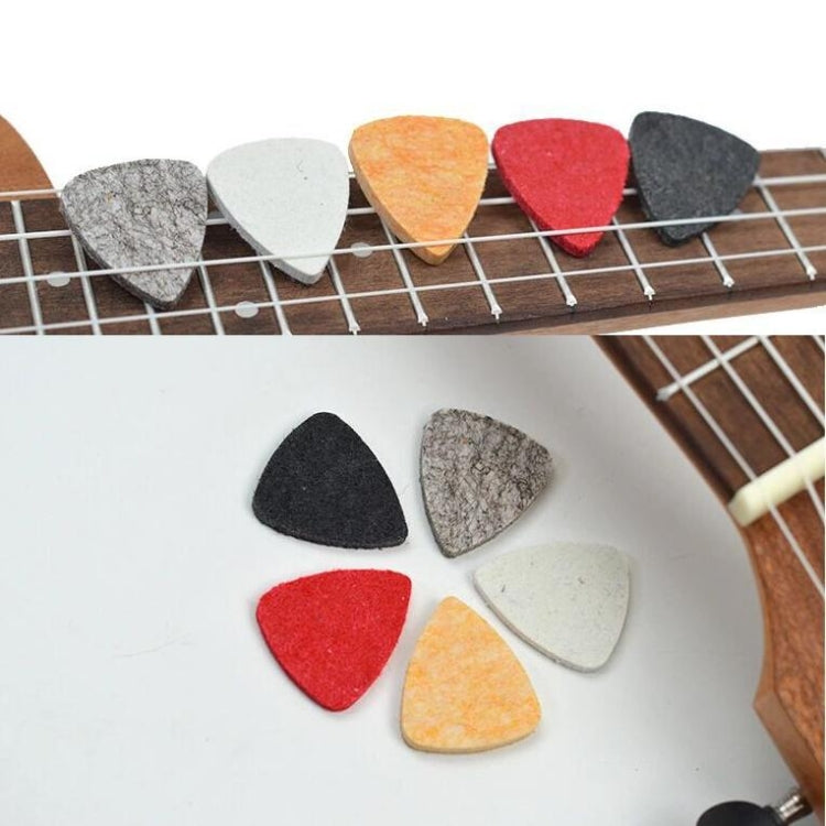 10 púas de fieltro de lana para guitarra y ukelele