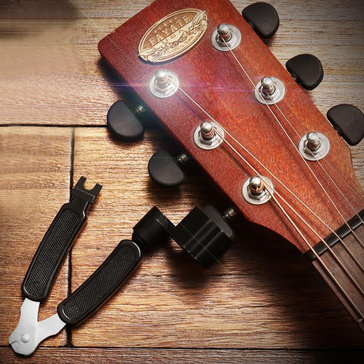 Juego de Herramientas para cambiar cuerdas de guitarra, recortador de cuerdas, bobinado de cuerdas, abrazadera tres en uno, accesorios para guitarra