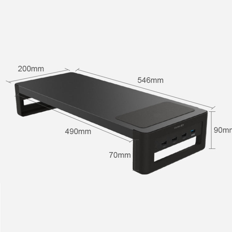 Monitor de computadora Vaydeer Base de almacenamiento de escritorio con pantalla de escritorio aumentada, Simple Configuration, High Configuration 2.0, High Configuration 3.0, Wireless Charger