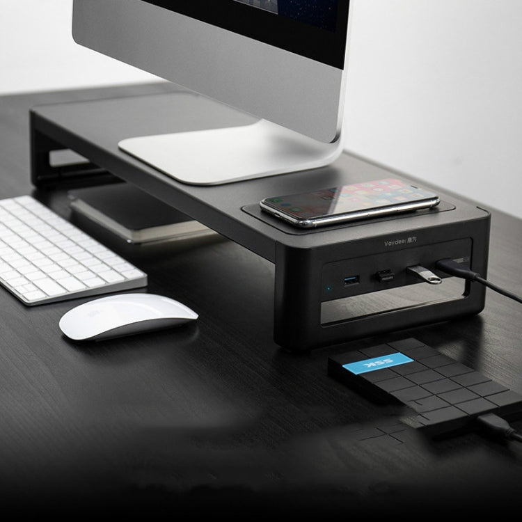 Monitor de computadora Vaydeer Base de almacenamiento de escritorio con pantalla de escritorio aumentada, Simple Configuration, High Configuration 2.0, High Configuration 3.0, Wireless Charger