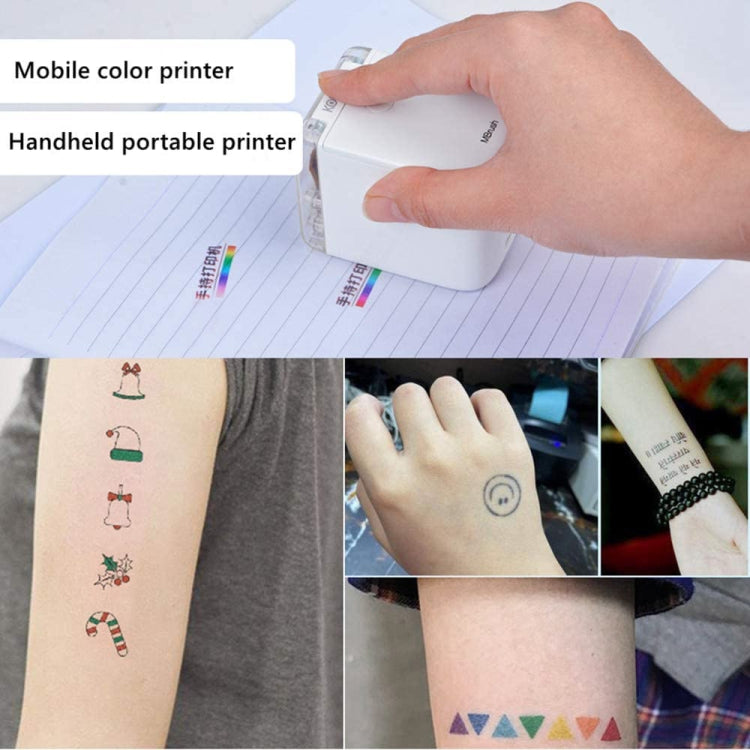 Impresora de mano Mbrush, impresora de inyección de tinta portátil a todo color con contenido personalizado, con cartuchos de tinta, Mbrush