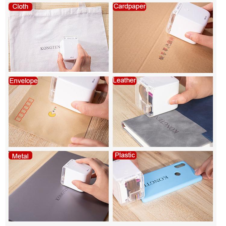 Impresora de mano Mbrush, impresora de inyección de tinta portátil a todo color con contenido personalizado, con cartuchos de tinta, Mbrush