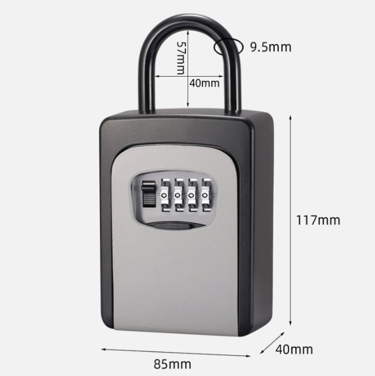 Caja de contraseña con llave decorativa colgante sin instalación KS6500, Grey