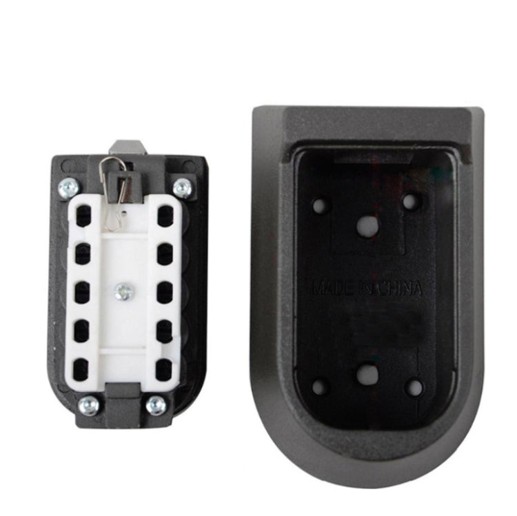 Caja de llaves con cerradura combinada KS-004, caja combinada con forma de escudo montada en la pared con botón de aleación