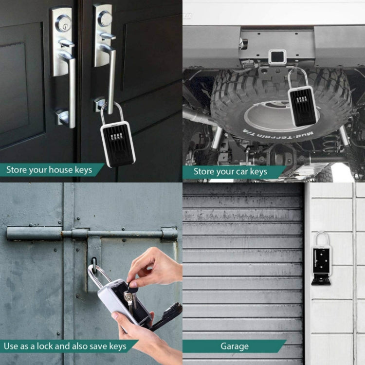 Caja de claves con contraseña Caja de metal montada en la pared Caja de contraseñas Caja de almacenamiento antirrobo para llaves al aire libre, Regular, Waterproof Cover