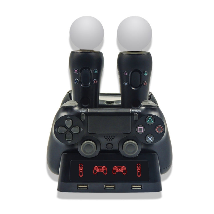Cargador para mando iPlay, Base de carga multifuncional para PS4 VR/PS VR/PS Move, For PS4 VR/PS VR/PS Move