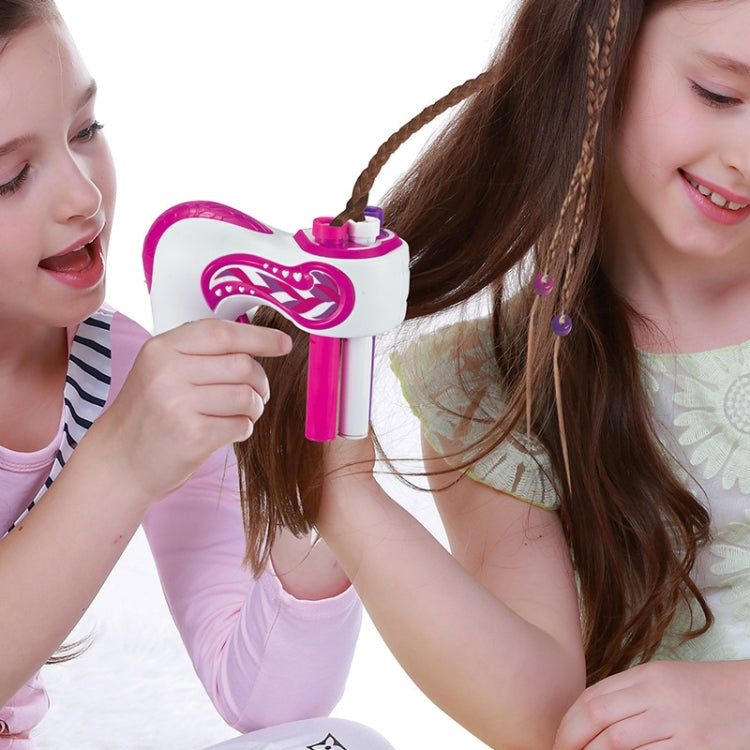 Máquina de trenza de cabello de tres hebras de juguete eléctrico con lazo para el cabello para niños, Three-Strand Hair Braid Machine