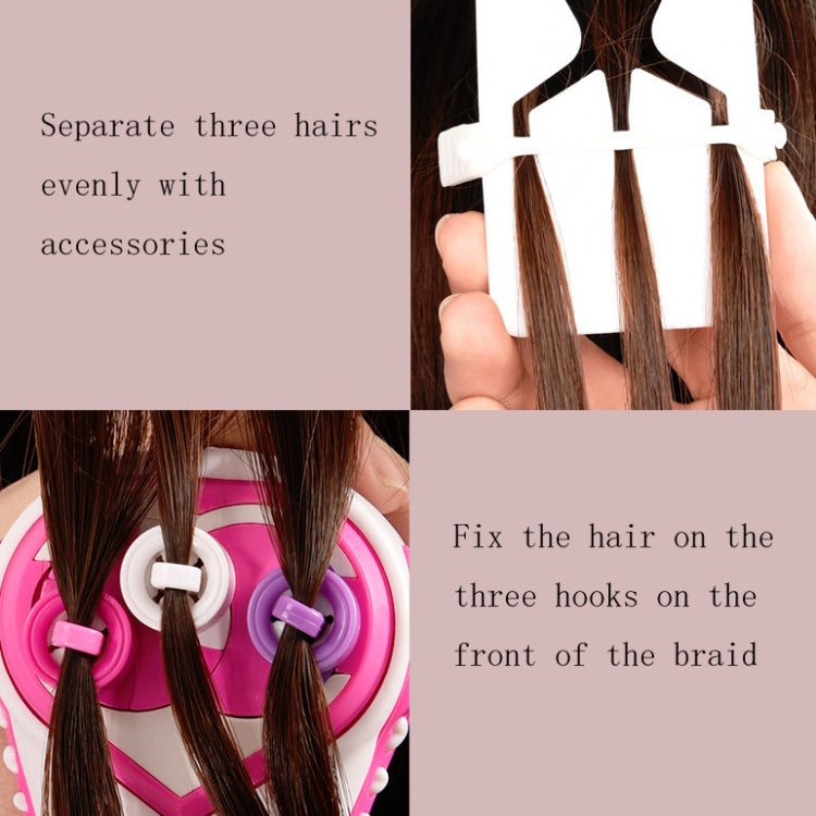 Máquina de trenza de cabello de tres hebras de juguete eléctrico con lazo para el cabello para niños, Three-Strand Hair Braid Machine