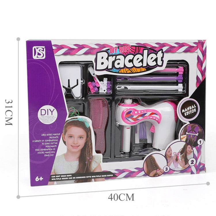 Máquina de trenza de cabello de tres hebras de juguete eléctrico con lazo para el cabello para niños, Three-Strand Hair Braid Machine