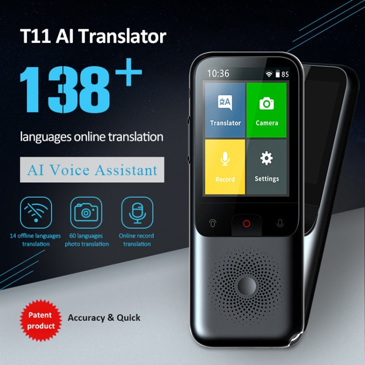 Traductor de voz inteligente T11 WIFI Traducción de idiomas de inteligencia artificial