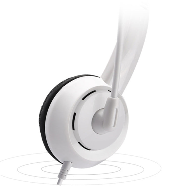 DANYIN DT326 Computadora de escritorio montada en la cabeza Auriculares con cable de aprendizaje para niños con micrófono, Longitud del cable: 1,8 m, DT326 3.5mm Two-hole White, DT326 3.5mm Two-hole Black, DT326 Single Hole Four-level White            ...