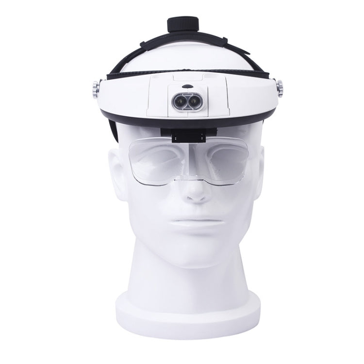 Lupa para lectura y reparación de personas mayores con lupa HD montada en la cabeza con 2 lámparas LED, 81001-H