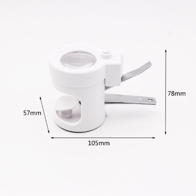 Desmontable con luz LED HD 3,5 veces viejo cortaúñas lupa
