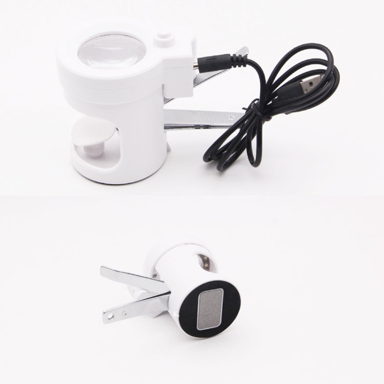 Desmontable con luz LED HD 3,5 veces viejo cortaúñas lupa