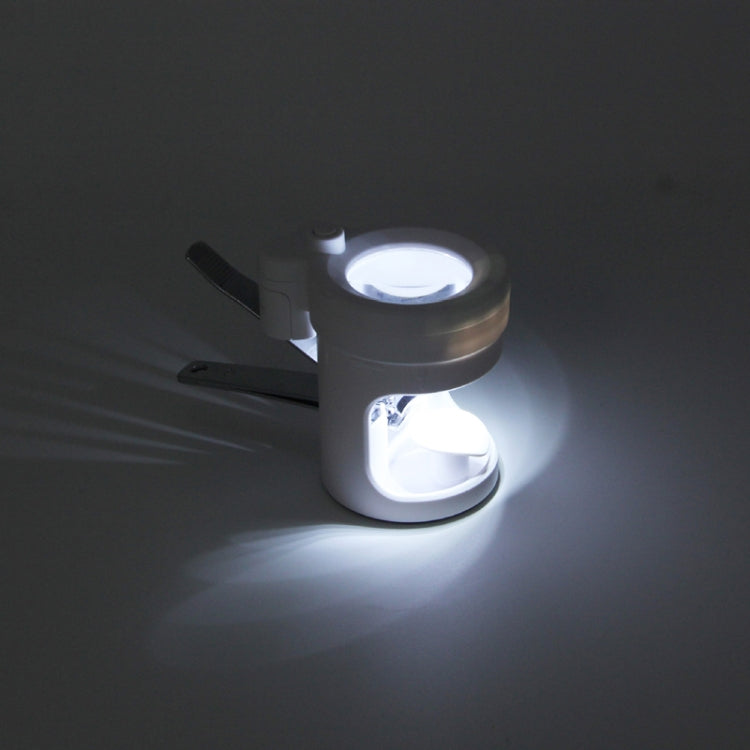Desmontable con luz LED HD 3,5 veces viejo cortaúñas lupa