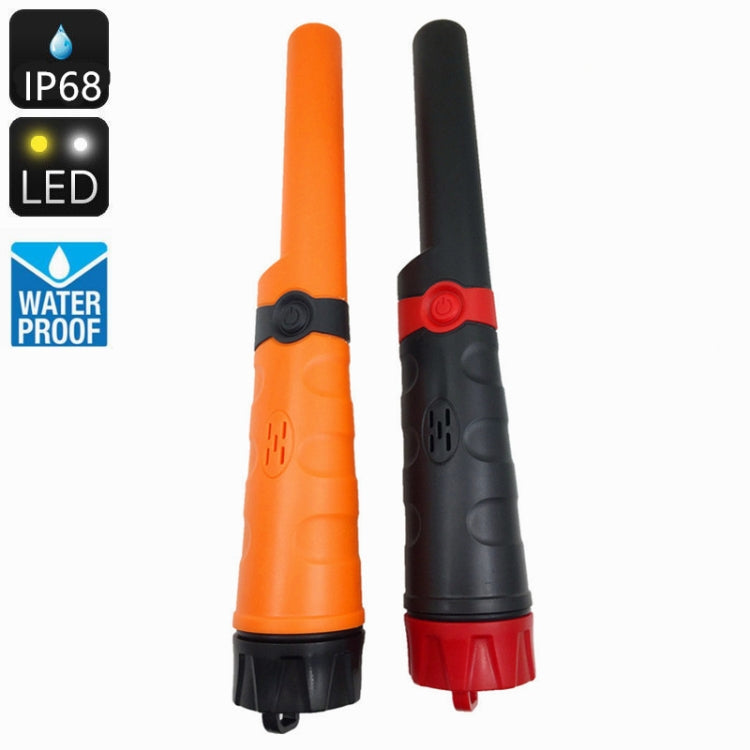 Detector de metales de sensibilidad ajustable con varilla de posicionamiento de metales de alta sensibilidad resistente al agua MD970, Positioning Rod (Black), Positioning Rod (Orange)