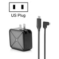 Base de adaptador de CA de carga y proyección multifunción compatible con Android/PC/Lite para interruptor, Black+US Plug, Black+EU Plug, Black+UK Plug