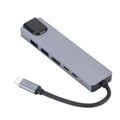 Estación de acoplamiento 6 en 1 USB3.1 tipo C a HDMI+RJ45 para la estación de acoplamiento Nintendo tipo C, 6 in 1