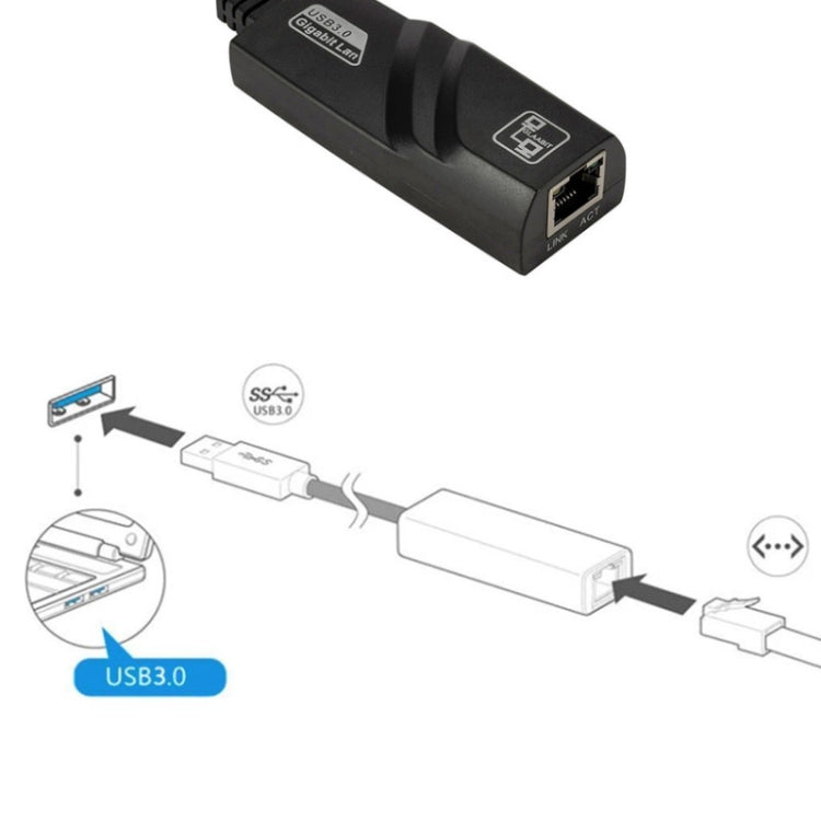 Tarjeta de red Gigabit externa RJ45 a USB 3.0 de 10/100/1000 Mbps, compatible con WIN10