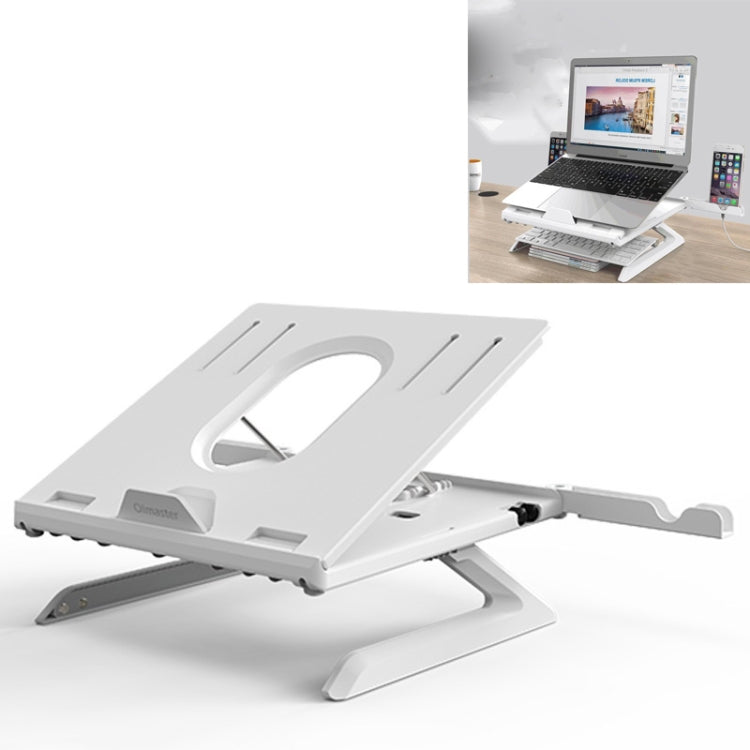 Estante plegable multifuncional para aumento de Monitor, soporte para portátil, Tripod (White), Tripod (Black), Classic