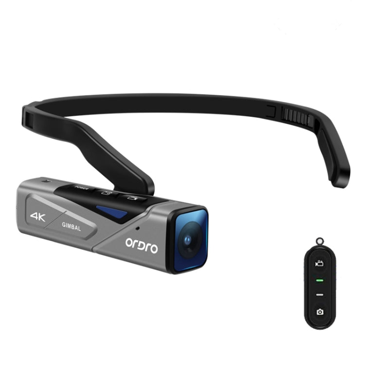 Cámara deportiva inteligente ORDRO EP7 4K con enfoque automático y vídeo en vivo montada en la cabeza, Without Remote Control, With Remote Control