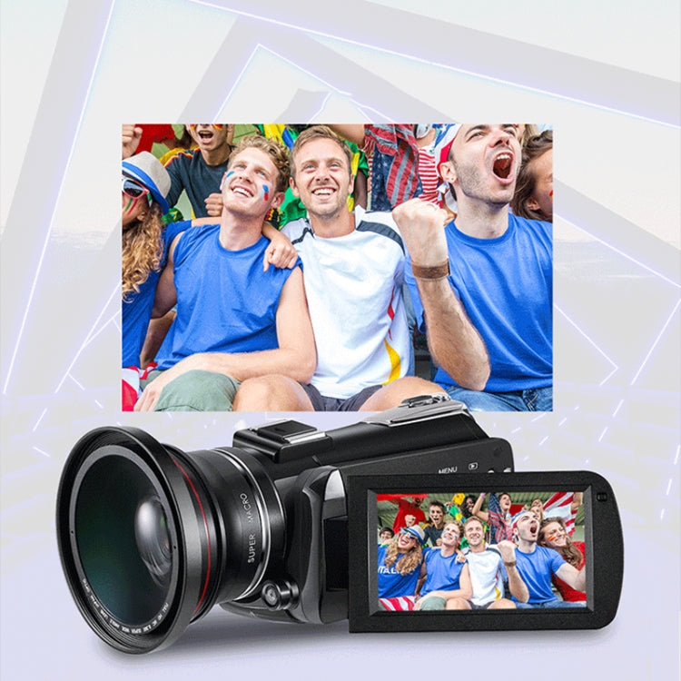 ORDRO AC5 4K HD Visión nocturna WiFi 12X Zoom óptico Video digital Cámara DV Videocámara, Standard, Standard + Microphone, Standard + Microphone + Handheld Stand, Standard+  Microphone + Fill Light