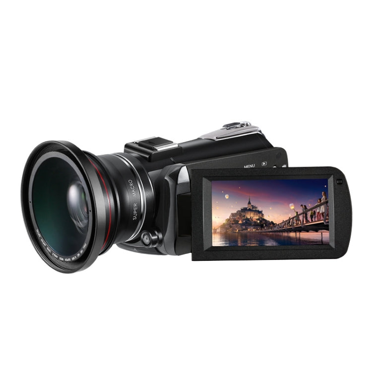 ORDRO AC5 4K HD Visión nocturna WiFi 12X Zoom óptico Video digital Cámara DV Videocámara, Standard, Standard + Microphone, Standard + Microphone + Handheld Stand, Standard+  Microphone + Fill Light