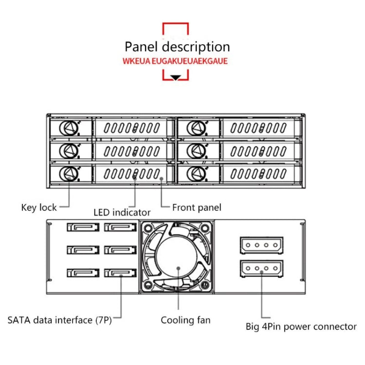 Caja de disco duro con unidad óptica de seis bahías OImaster MR-6601, MR-6601