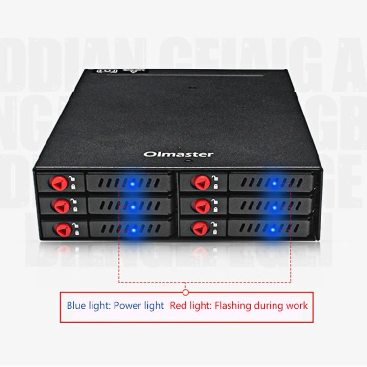 Caja de disco duro con unidad óptica de seis bahías OImaster MR-6601, MR-6601