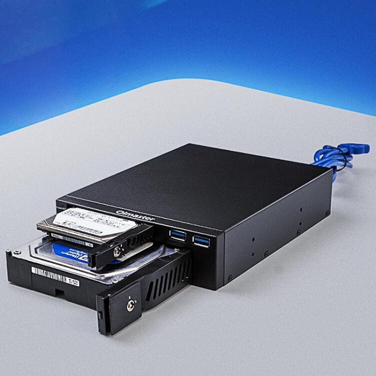 Oimaster MR-6203 Unidad óptica de doble bahía Caja de disco duro Soporte para disco duro, MR-6203