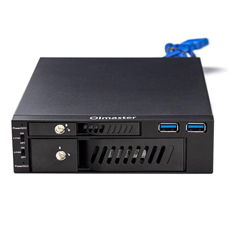 Oimaster MR-6203 Unidad óptica de doble bahía Caja de disco duro Soporte para disco duro, MR-6203