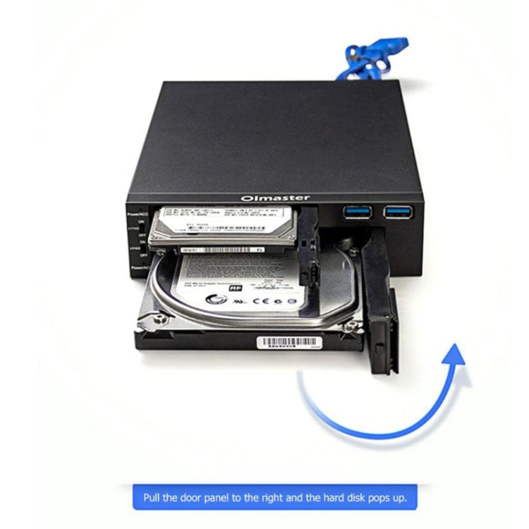 Oimaster MR-6203 Unidad óptica de doble bahía Caja de disco duro Soporte para disco duro, MR-6203