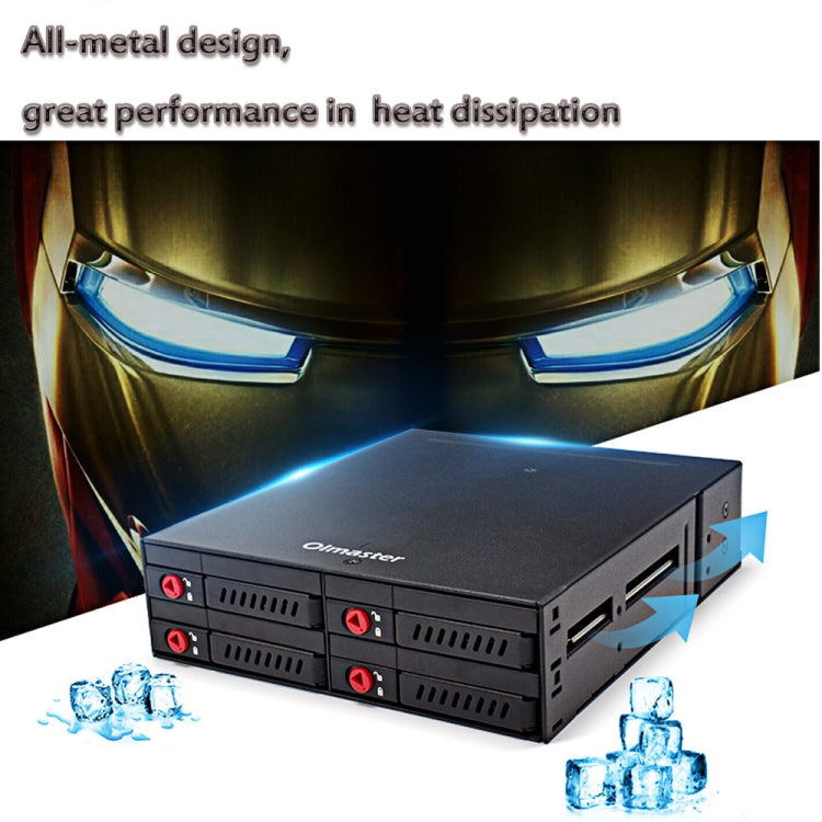 OImaster MR-6401 Caja de disco duro con unidad óptica incorporada en chasis de cuatro bahías, MR-6401