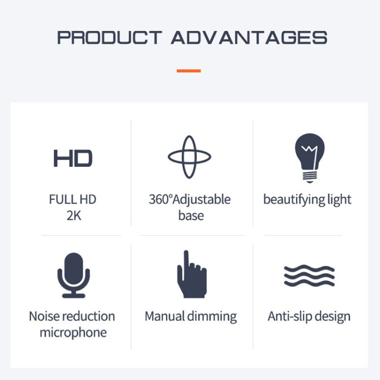 Cámara de luz de relleno HD sin unidad USB X98 con micrófono, 720P, 1080P, 2K Auto Focus