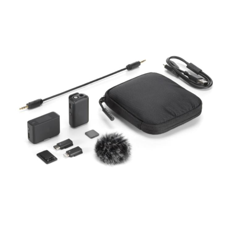 Transmisión inalámbrica de micrófono DJI original con pantalla táctil OLED, 2 Transmitters 1 Receiver, 1 Transmitters 1 Receiver
