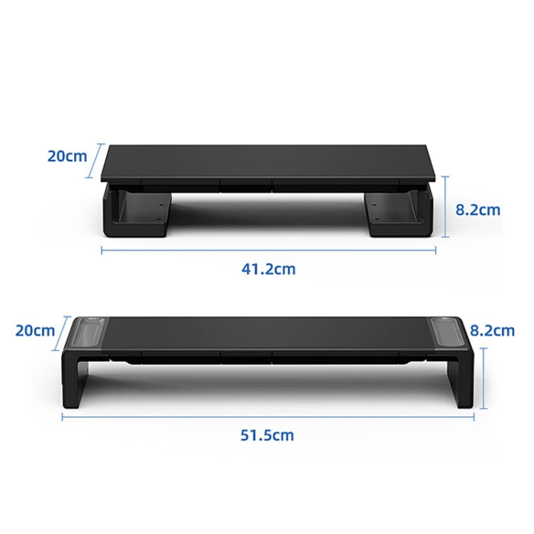 Soporte de almacenamiento para portátiles con estante de aumento de pantalla AP2002-2-AOlmaster, Classic Style, Plus Storage Box
