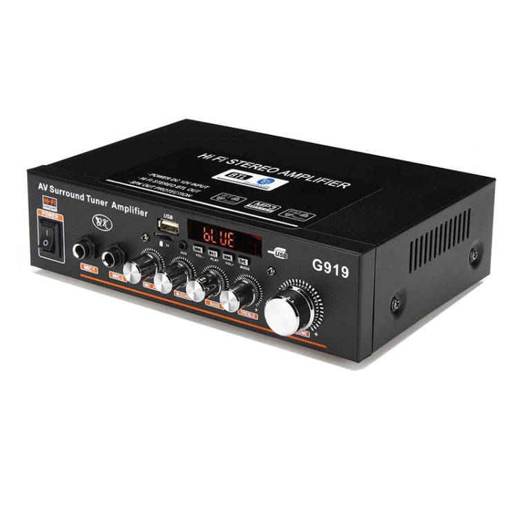 Amplificador de potencia digital inteligente G919 Mini amplificador de potencia Bluetooth / USB / SD / FM incorporado, enchufe de la UE