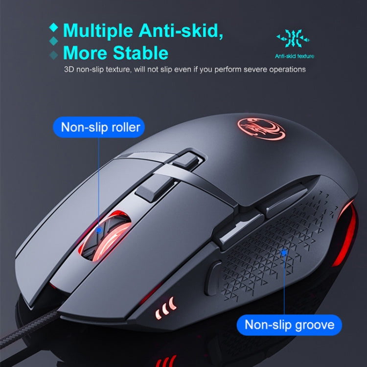 iMICE T91 Ratón luminoso para juegos con cable USB, 8 teclas, 7200 ppp, longitud del cable: 1,8 m